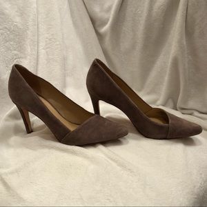 Antonio Melani taupe suede pumps
